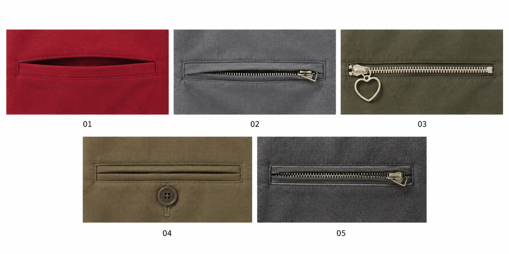 Pocket construction examples 01 to 05